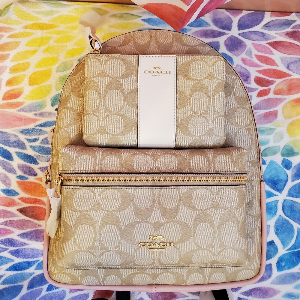 Coach Backpack and wristlet